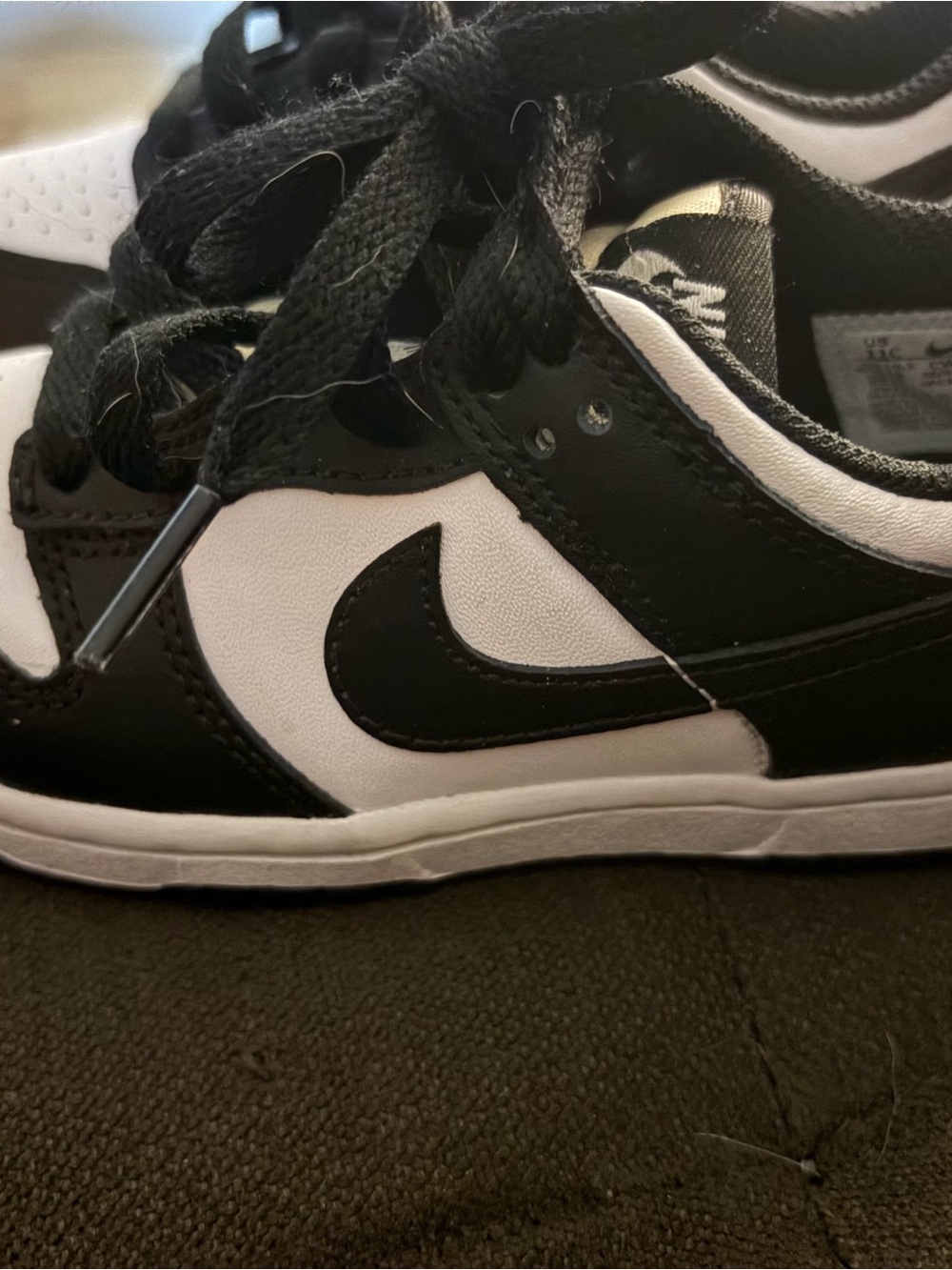 Nike Kids Black and White Low-Top Sneakers